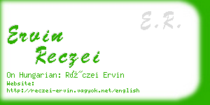 ervin reczei business card